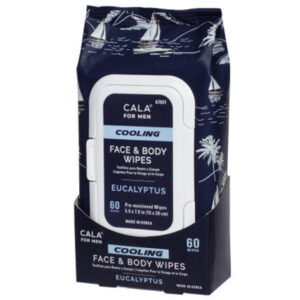 Cala Mens Cooling Face & Body Wipes-VAT $15.82