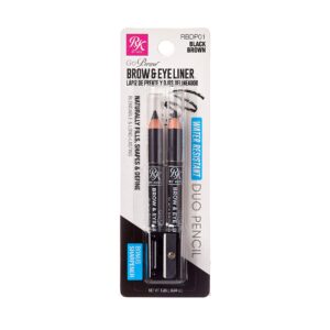 Ruby Kisses Go Brow Pencil-Black/Brown VAT $6.05